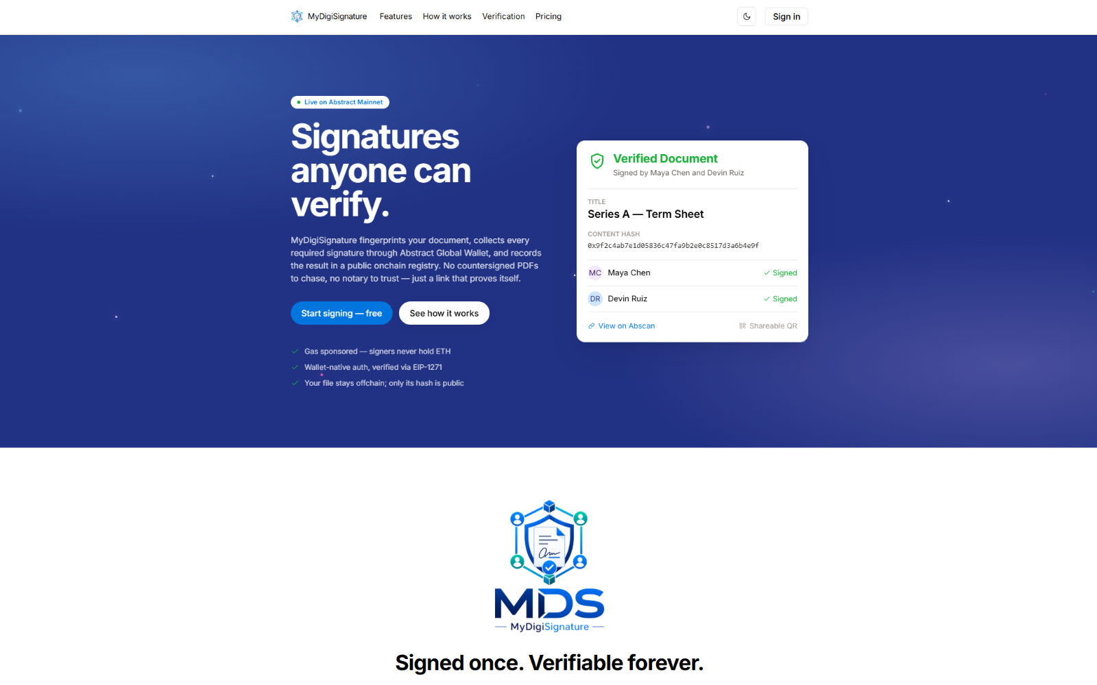 MyDigiSignature screen capture